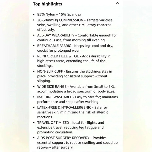 NWT MOJO Black compression socks, size 2XL - Picture 6 of 6